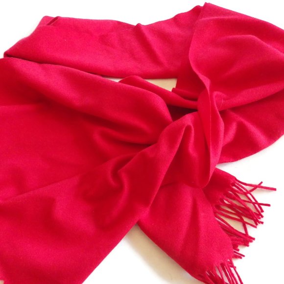 Red Scarf/Shawl/ Pashmina - Picture 1 of 4